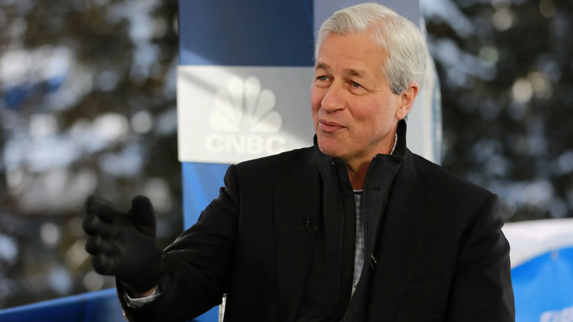 J.P. Morgan Chase CEO Jamie Dimon speaks at the 2019 World Economic Forum in Davos, Switzerland, on January 23, 2019.