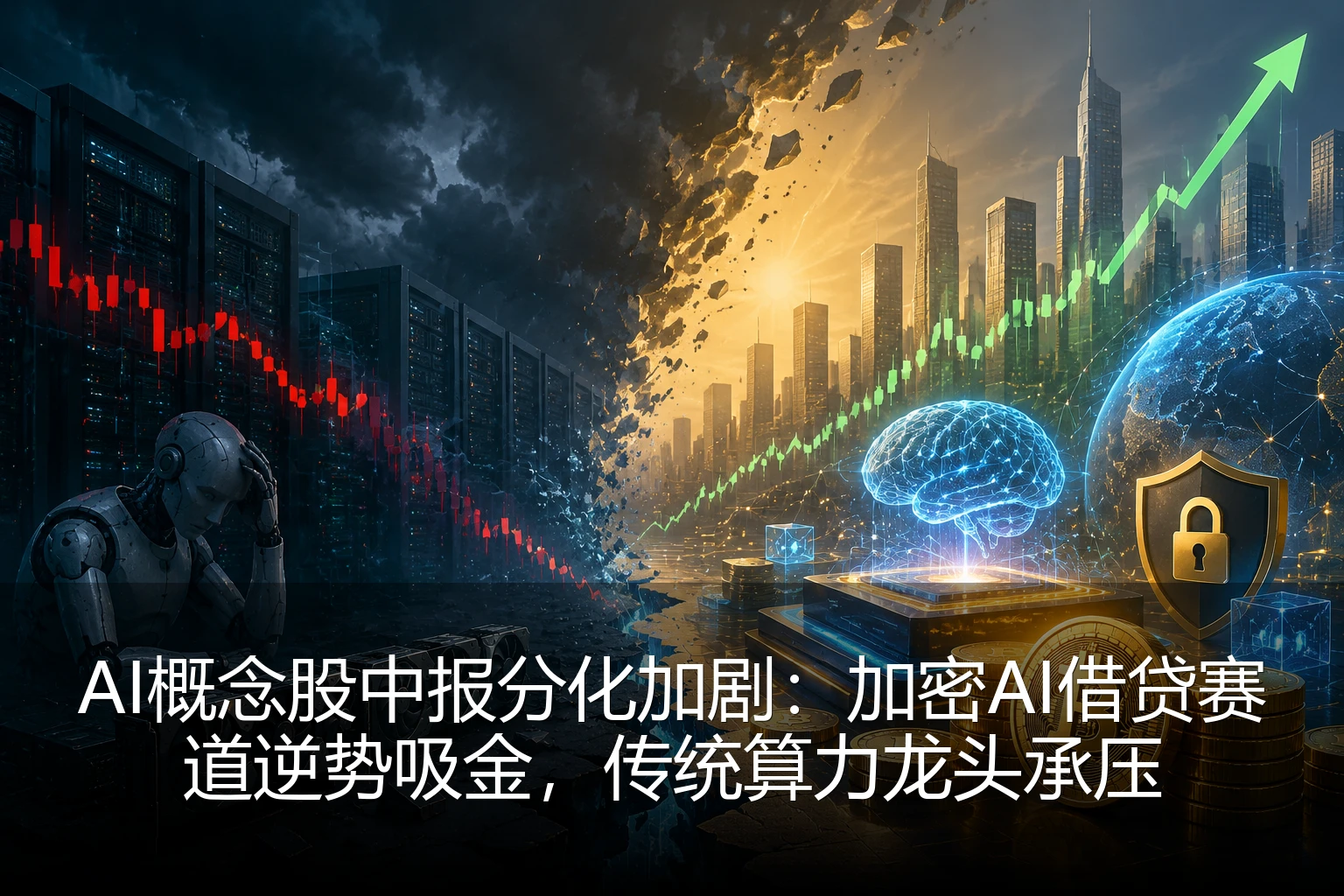 AI概念股中报分化加剧：加密AI借贷赛道逆势吸金，传统算力龙头承压