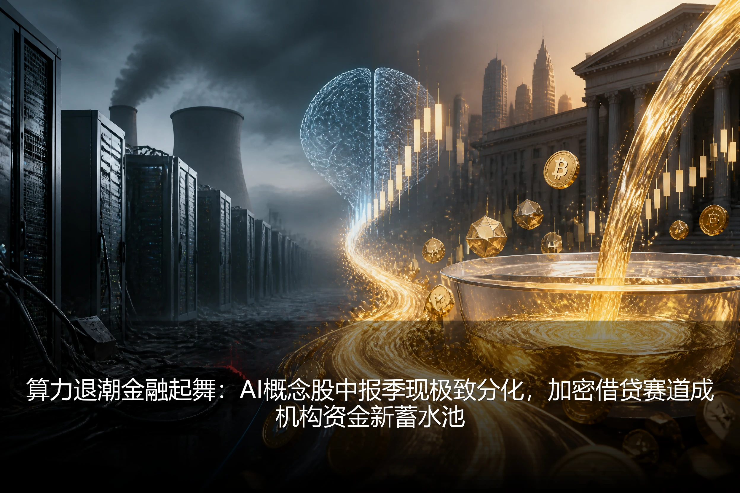 算力退潮金融起舞：AI概念股中报季现极致分化，加密借贷赛道成机构资金新蓄水池