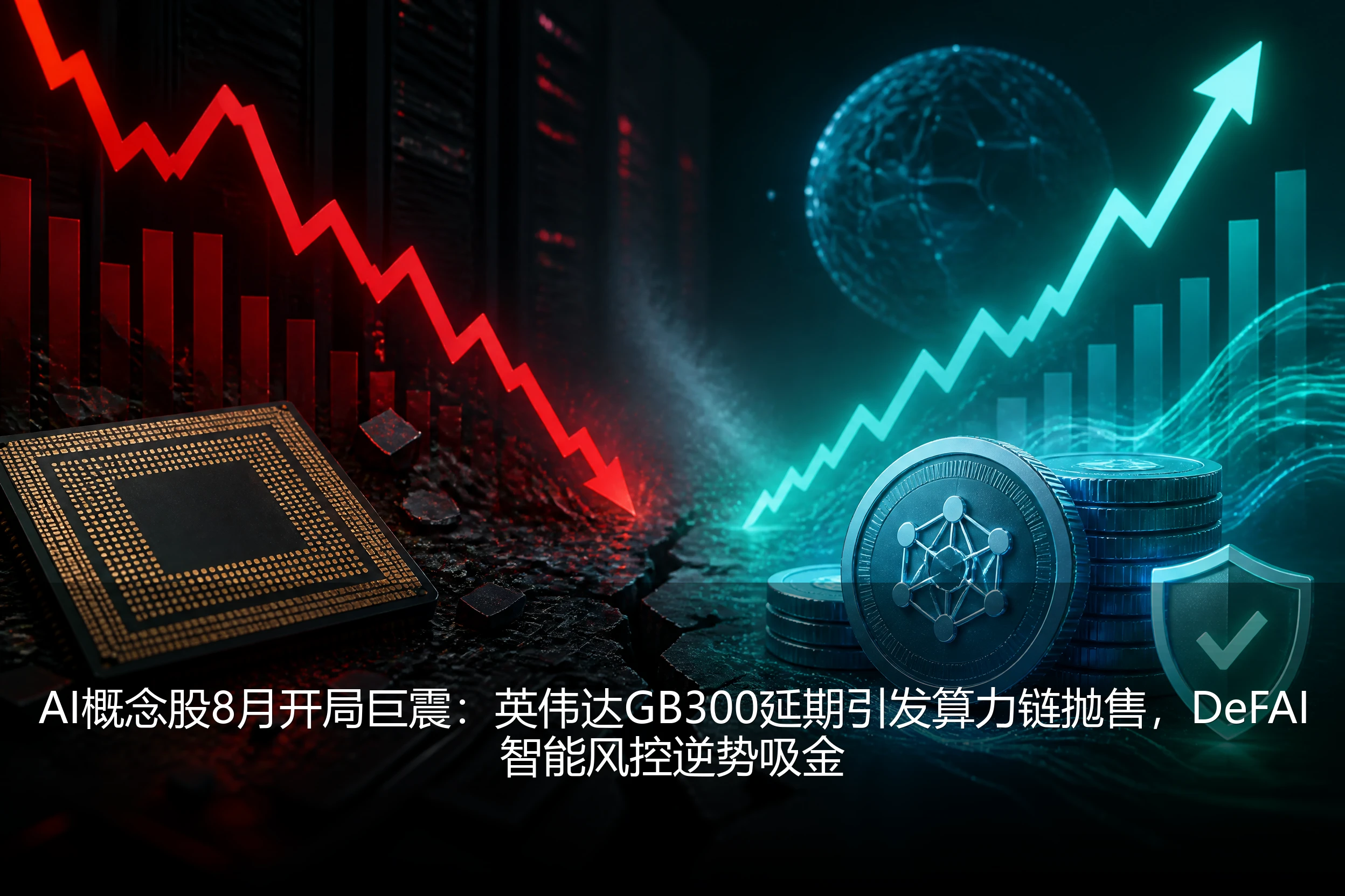 AI概念股8月开局巨震：英伟达GB300延期引发算力链抛售，DeFAI智能风控逆势吸金