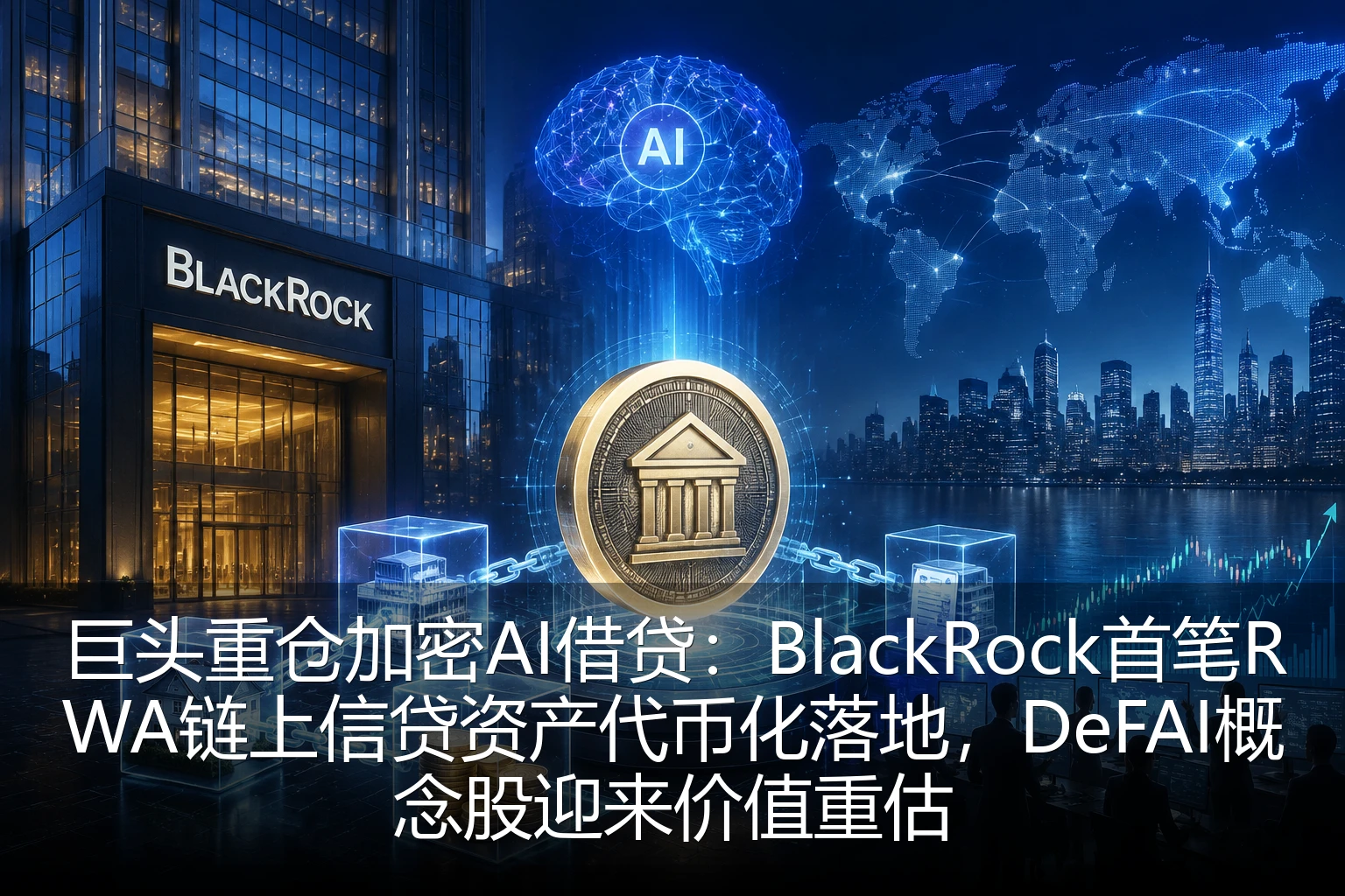 巨头重仓加密AI借贷：BlackRock首笔RWA链上信贷资产代币化落地，DeFAI概念股迎来价值重估