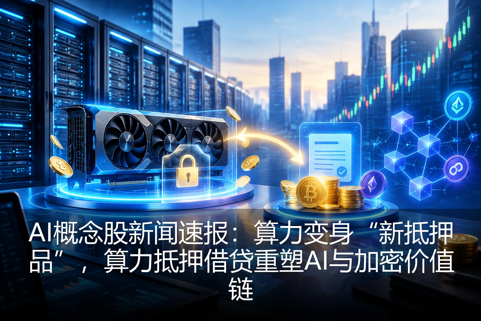 AI概念股新闻速报：算力变身“新抵押品”，算力抵押借贷重塑AI与加密价值链