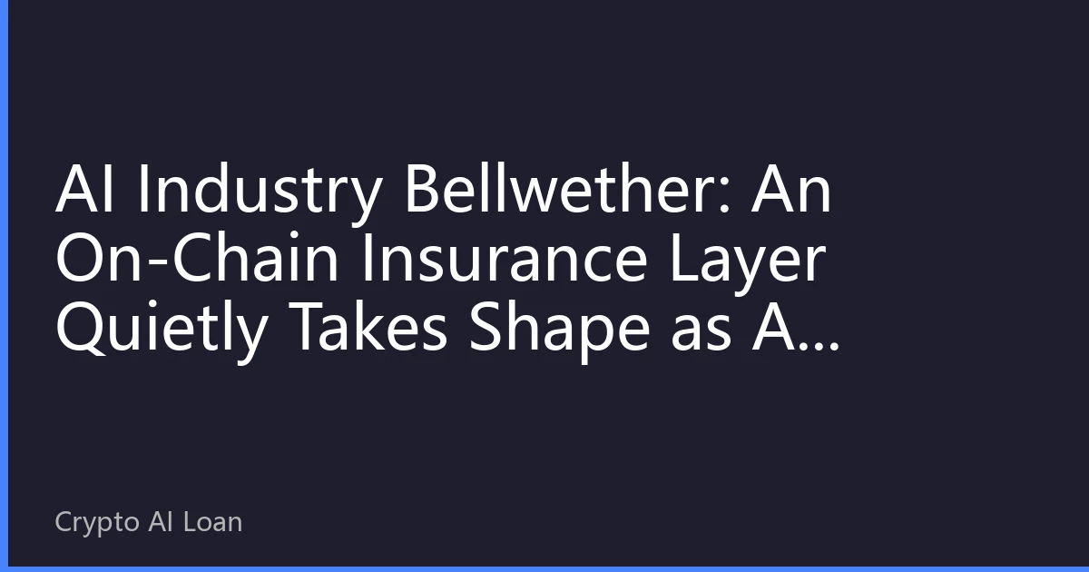 AI Industry Bellwether: An On-Chain Insurance Layer Quietly Takes Shape as AI Dynamic Pricing Adds an 